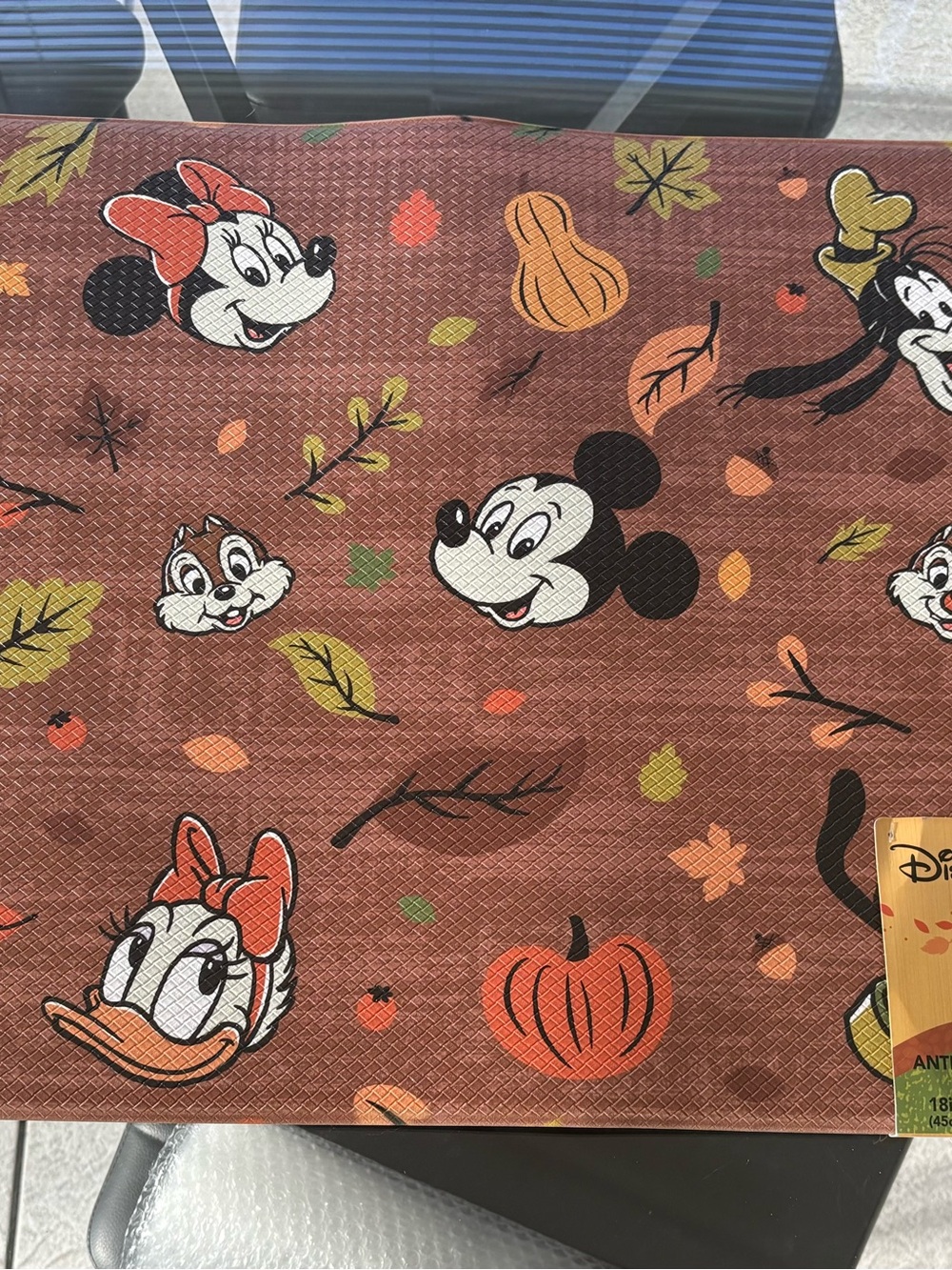 Disney Brown Fall Mickey & Friends kitchen mat